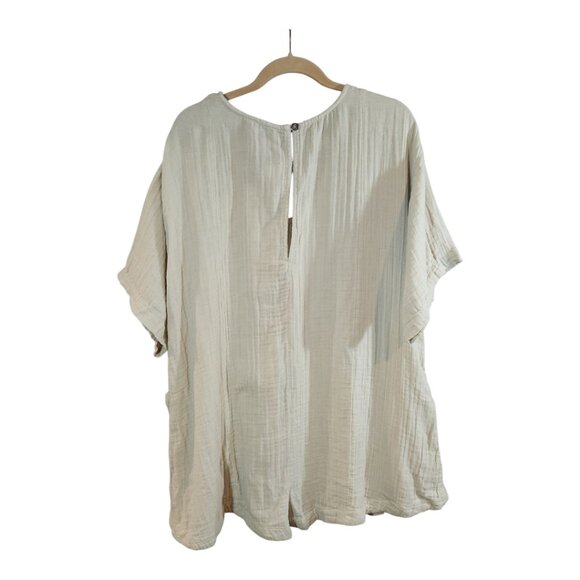NWT Free People So Lively Ruffled Shapeless Flouncy Romper in Beige Women's M - Picture 9 of 11